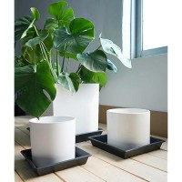 Nimyau Square Plant Saucer 5 Pack 8 10 12 14 16 18 20 Inch Flower Pot No Holes Plant Drip Trays Plant Trays For Pots Heavy Dut