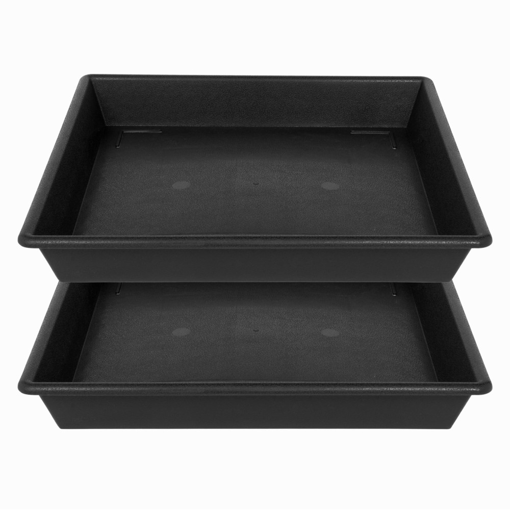 Nimyau Square Plant Saucer 18 Inch 2 Pack 10 14 16 18 20 Extra Large Plant Trays For Pots Heavy Duty Plastic Plant Saucers For I