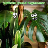 Cslehel Plant Magnets Eyes Mouth For Potted Plants 8 Pcs Monster Magnet Eyes Funny Plants Pins For Indoor Outdoor Office House