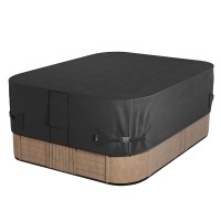 Ibirdie Outdoor Waterproof Rectangular Hot Tub Cover 85 X 77 Inch Fit 84 X 76 Or 83 X 75 Or 82 X 74 Spa 600D Heavy Duty Rectangl