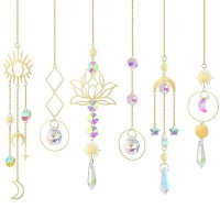 Ilclviz Suncatcher Crystal Hanging Sun Catcher Prism With Chain Pendant Ornament Crystal Balls For Window