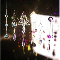 Ilclviz Suncatcher Crystal Hanging Sun Catcher Prism With Chain Pendant Ornament Crystal Balls For Window