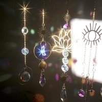 Ilclviz Suncatcher Crystal Hanging Sun Catcher Prism With Chain Pendant Ornament Crystal Balls For Window