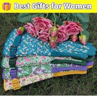 Savjob Gardening Gloves For Women Leather Thorn Proof Garden Gloves With Touchscreen Work Gloves Gifts For Women Purple Small