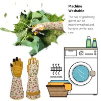 Savjob Gardening Gloves For Women Leather Thorn Proof Garden Gloves With Touchscreen Work Gloves Gifts For Women Yellow Small