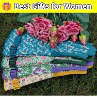 Savjob Gardening Gloves For Women Leather Thorn Proof Garden Gloves With Touchscreen Work Gloves Gifts For Women Yellow Small