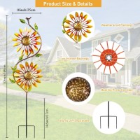 Dreamsoul Sunflower Wind Spinners Outdoor Metal Wind Sculptures Spinners Kinetic Wind Spinners For Yard And Garden 43 10 In