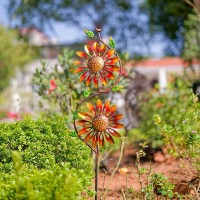 Dreamsoul Sunflower Wind Spinners Outdoor Metal Wind Sculptures Spinners Kinetic Wind Spinners For Yard And Garden 43 10 In