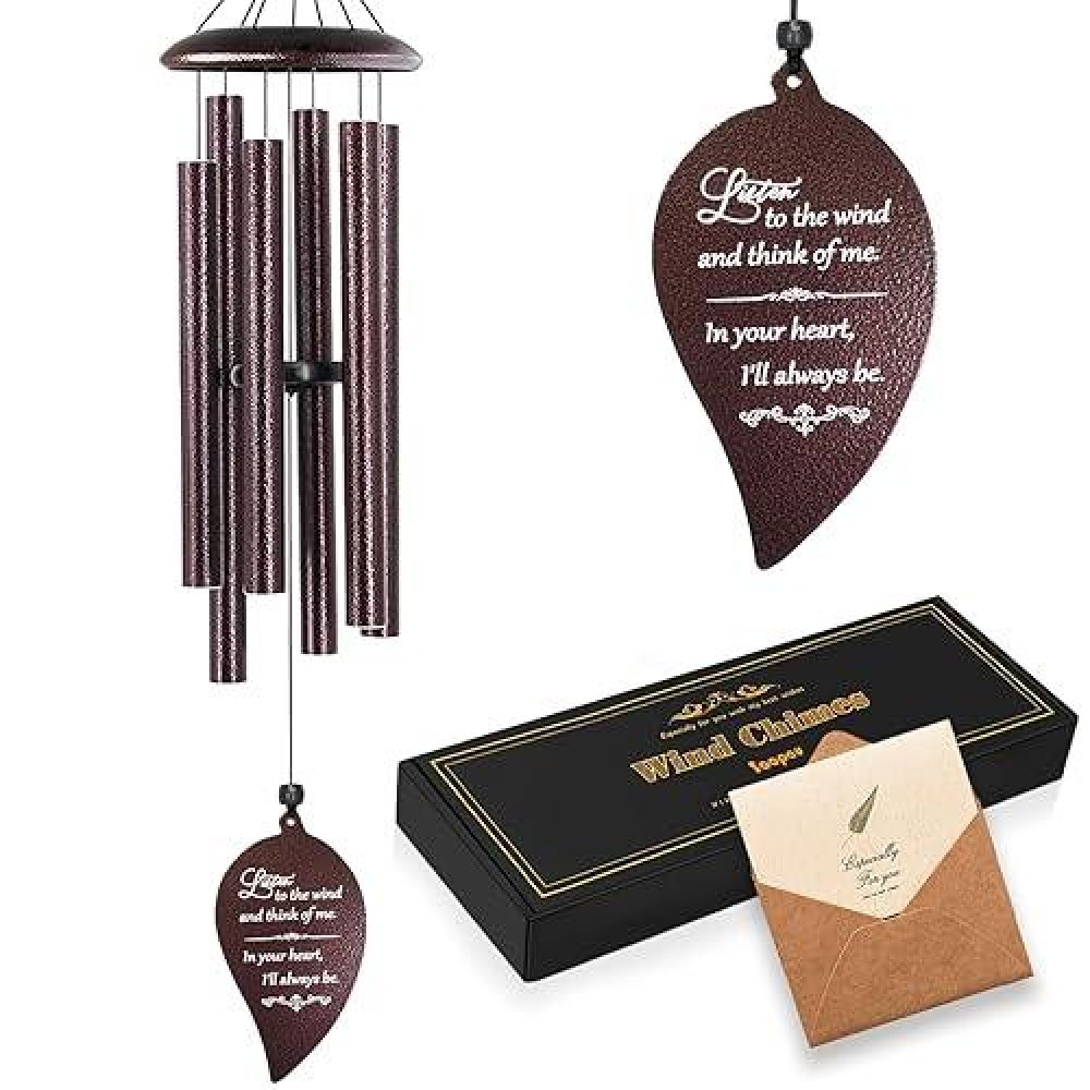 Soopau Sympathy Gift 32 Memorial Wind Chimes For Loss Of Loved One Mother Father Miscarriage Bereavementcondolencefuneral