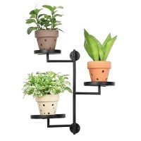 Yffsrjdj Rotating Window Plant Shelves Indoor  3-Tier Metal Plant Stand  Wall Plant Holder  Window Plant Shelf For Multiple Plants Indoors  Window Sill Gifts For Plant Lovers To Enhance Home Decor