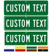 Custom Street Sign Road Sign Address Sign 8 Colors Reflective Option Mounting Options 6X18 Inch Thick Rustfree Alumabond