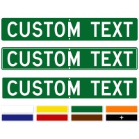 Custom Street Sign Road Sign Address Sign 8 Colors Reflective Option Mounting Options 6X36 Inch Thick Rustfree Alumabond