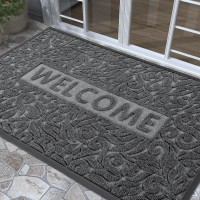 Yimobra Welcome Matt Outdoor 60X36 Waterproof Allseason Front Door Mat Allweather Doormat Sturdy Natural Rubber Fade Resis