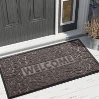 Yimobra Door Mat Indoor Outdoor Entrance Non Slip Welcome Front Doormats Heavy Duty Rubber Backing Stain And Fade Resistant