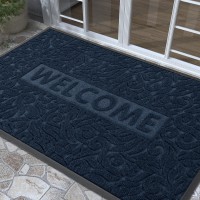 Yimobra Welcome Front Door Mat Outdoor Heavy Duty Sturdy Non Slip Doormats Rubber Backing Lowprofile Entrance Rugs Absorben