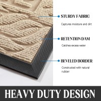 Yimobra Welcome Front Door Mat Outdoor Heavy Duty Sturdy Non Slip Doormats Rubber Backing Lowprofile Entrance Rugs Absorben