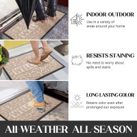 Yimobra Welcome Front Door Mat Outdoor Heavy Duty Sturdy Non Slip Doormats Rubber Backing Lowprofile Entrance Rugs Absorben