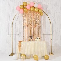 Vincidern Wedding Arch Backdrop Stand 7.8Ft  Party Balloon Arch Stand For Birthday  Bridal Baby Showers  Metal Wedding Arch Frame For Ceremony Decoration Arch Stand Backdrop Gold(With Water Base)