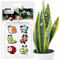 Plant Magnets Insects For Potted Plants 6 Pcs Cute Magnetic Plant Eyes With Cartoon Insects Funny Plants Pins For Indoor Outdo