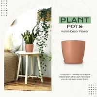 Utopia Home Plant Pots Indoor With Drainage 76665348 Inches Home Decor Flower Pots For Indoor Planter Plastic Plant