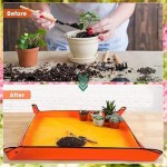 Onlysuki 3 Pcs 395 X 395 Extra Large Repotting Mat For Indoor Plants Transplanting And Dirt Control Gardening Gifts