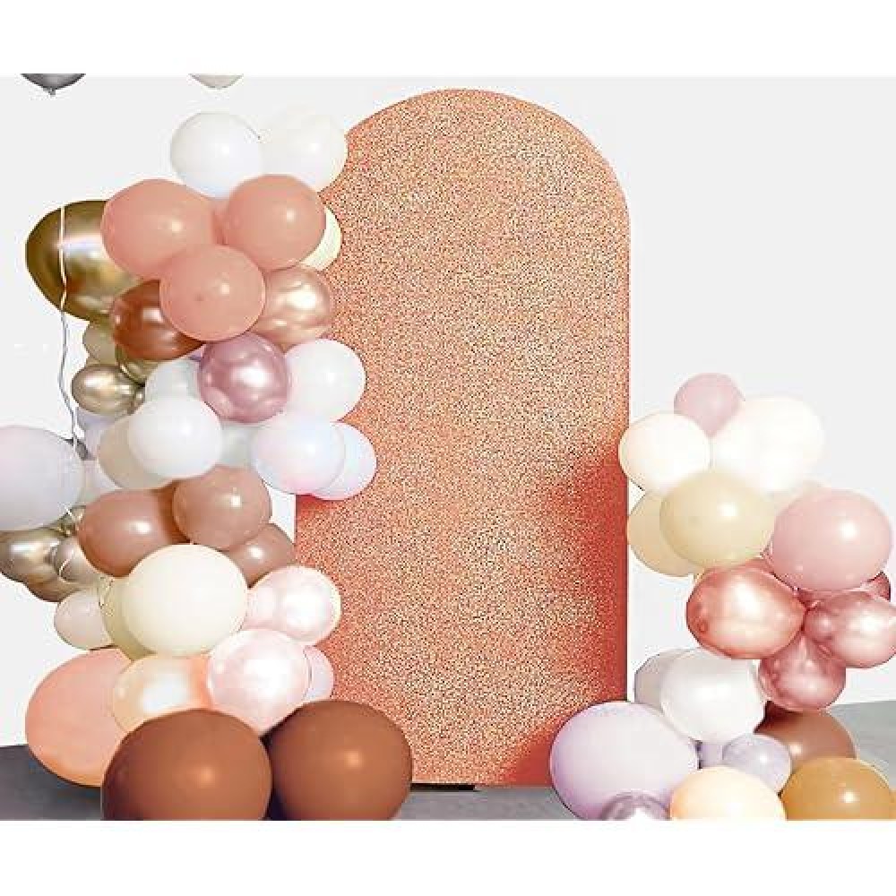 Jfdydm Twosided Glitter Rose Gold 6Ft Arch Backdrop Cover Rose Gold Chiara Backdrop Cover Shimmer Background Stand Covers Ro