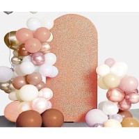 Jfdydm Twosided Glitter Rose Gold 6Ft Arch Backdrop Cover Rose Gold Chiara Backdrop Cover Shimmer Background Stand Covers Ro