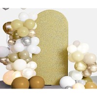 Jfdydm 72 Ft Doublesided Glitter Gold Wedding Arch Cover Gold 72 Ft Arch Backdrop Cover Chiara Backdrop Cover Gold Arch Ba