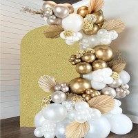 Jfdydm 72 Ft Doublesided Glitter Gold Wedding Arch Cover Gold 72 Ft Arch Backdrop Cover Chiara Backdrop Cover Gold Arch Ba