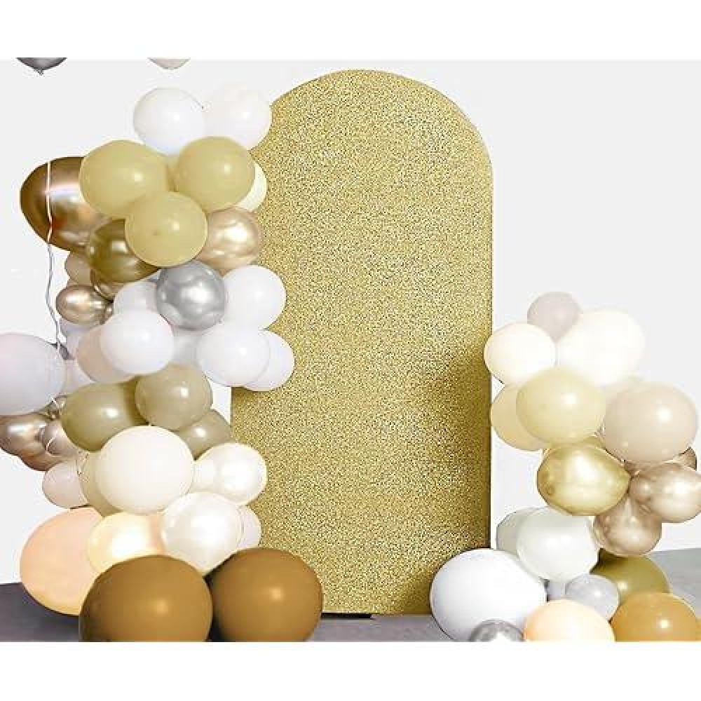 Jfdydm 66 Ft Doublesided Glitter Gold Arch Backdrop Cover Gold 66 Ft Arch Backdrop Cover Gold Spandex Arch Backdrop Cover F