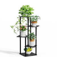 Mudeela Plant Stand Indoor  5 Tier Bamboo Plant Stands Corner Plant Stand For Multiple Plants  Tall Plant Shelf Plant Holders For Indoor  Outdoor  Corner  Living Room  Balcony  And Bedroom