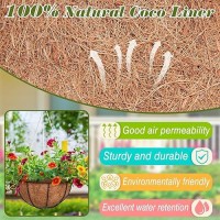 Zeedix 4Pcs 14 Inch Coconut Liners For Planters Round Hanging Basket Liners 100 Natural Coco Coir Basket Coco Replacement Line