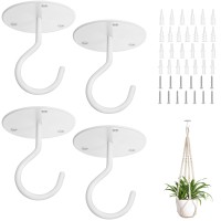 Mkono Ceiling Hooks For Hanging Plants Metal Plant Hanger Bracket Wall Mount Hooks For Hanging Bird Feeders Lanterns Wind Chi