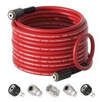 Sitimimil 1450Ft Pressure Washer Hose Kinkfree With M2214Mm Stainless Steel Thread Power Washer Hose Stainless Steel Adapt