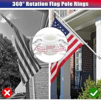 Coconut Flag Pole For House 6Ft Outside Metal Flag Pole With Tangle Free Flag Pole Rings Heavy Duty Flagpole For Porch Truck