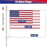 Coconut Flag Pole For House 6Ft Outside Metal Flag Pole With Tangle Free Flag Pole Rings Heavy Duty Flagpole For Porch Truck