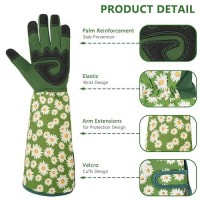 Ainiv Long Gardening Gloves For Women Green Thorn Proof Gardening Gloves Protective Garden Gloves Women Womens Gardening Glov