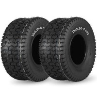 Gicool 2 Pack 16X6508 Lawnmower Tubeless Tire 16X658 For Tractor Riding Lawnmowers 4 Ply Turfv Pattern