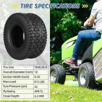 Gicool 2 Pack 16X6508 Lawnmower Tubeless Tire 16X658 For Tractor Riding Lawnmowers 4 Ply Turfv Pattern