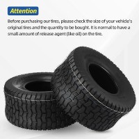 Gicool 2 Pack 16X6508 Lawnmower Tubeless Tire 16X658 For Tractor Riding Lawnmowers 4 Ply Turfv Pattern