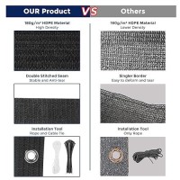 Duerer Balcony Screen Privacy Fence Cover 25 X 10 Black White Fence Netting Mesh Shade Cloth Fabric Uv Protection For Apartme