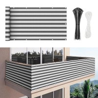 Duerer Balcony Screen Privacy Fence Cover 25 X 10 Anthracite White Fence Netting Mesh Shade Cloth Fabric Uv Protection For Ap