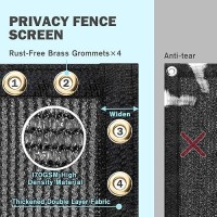 Duerer 4X50Ft Privacy Screen For Fence - Heavy Duty Windscreen Fencing Mesh Shade Net Cover With Cable Tie  Uv-Protection For Wall Garden Yard Pool Deck Shield 90%  Anthracite