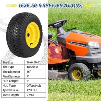 Gicool 16X6.50-8 Tubeless Tire And Wheel  16X6.5-8 Lawn Mower Tires  3