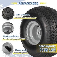 Gicool 20X10.00-8 Lawn Mower Tire And Wheel  4 Ply Tubeless Tire  Replacement 20X10-8Nhs 4 Lug Trailer Tires And Wheels Rear Tire And Wheel Assemblies  4-Lug  2.83  Borehole  2 Pack