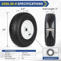 Gicool 16X6508 Riding Lawn Mower Rubber Tire And Wheel 2 Pcs Replacement 16X658Nhs Garden Tractor Lawnmower Tyre With 34