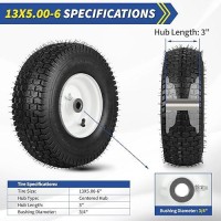 Gicool 13X5006 Rubber Lawn Mower Tire And Wheel 2 Pcs Replacement 13X56Nhs Riding Mowers Lawn Pneumatic Tire With 34 Bush