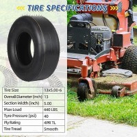 Gicool 2 Pack 13X5006 Lawn Mower Tubeless Tire 13 X 56 Riding Zero Turn Lawnmower Smooth Turf Tyre 4 Ply