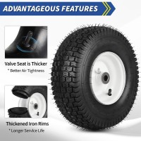 Gicool 15X6006 Rubber Lawn Mower Tire And Wheel 2 Pcs Replacement 15X66Nhs Riding Mowers Lawn Tire And Wheel With 34 Bush