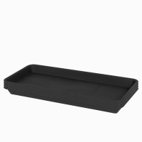 Vuwez 4 Pack Of Plastic Plant Tray Saucer Rectangular 16 Inch Plant Trays Saucers For Indoors Outdoor Plant Water Drip Tray Fo